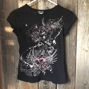 Vintage black wet seal tee